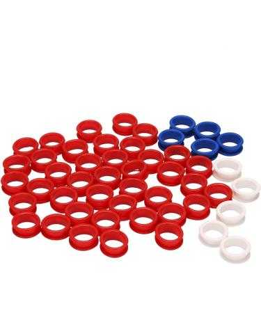 Dacvgog 50 Pieces of Silicone Finger Rings for Any Scissors Insert Hair Cutting Styling Tools Accessories Mixing Colors - Buy Online on SooperMarket.com