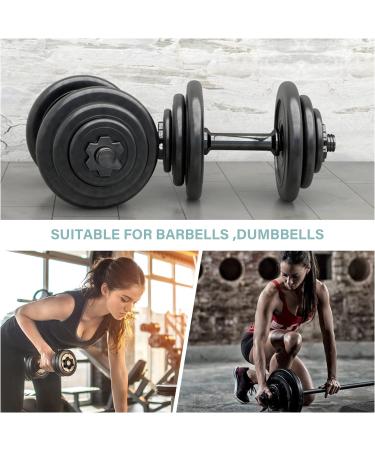 Prasacco 6 Pack Dumbbell Socket Nuts - 25mm Anti-Slide Barbell Clamps | Black Plastic Star Closures for Weight Training - Buy Online on SooperMarket.com