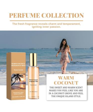 Warm Coconut Fragrance Mist Skin Body Mist Intimate Partner Perfumes for Women Long Lasting Fresh Perfume Spray Portable Natural Non-Greasy Dating Fragrance Warm Coconut (2 Pcs) - Buy Online on SooperMarket.com
