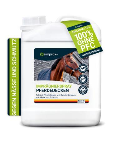 Simprax horse blankets Spray -on impregnation - 2.5 liter canister - breathable and sustainable - for all types of animal and horse blankets 2.5l canister
