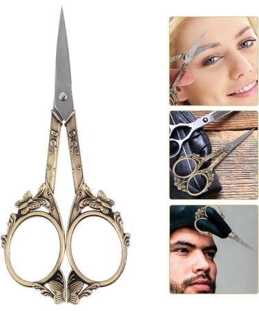 Compact Stainless Steel Beauty Scissors - Multi-Function Eyebrow & Nose Hair Scissors for Travel | Wear-Resistant & Portable - Buy Online on SooperMarket.com