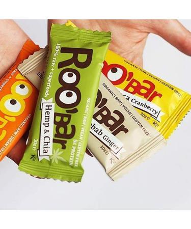 Buy Roobar Protein Bars - Hemp Milk-Free Gluten-Free 100% Organic Vegan & Raw - 12 x 30g Superfoods | Healthy Snack for International Shipping - Buy Online on SooperMarket.com