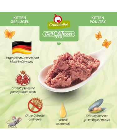 Granapet Delicatessen Kitten & Junior Poultry Wet Cat Food - 6 x 85g | Grain-Free & No Sugar Additives Gourmet Nutrition - Buy Online on SooperMarket.com
