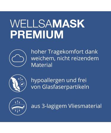 Buy Wellsamed Wellsamask Surgical Masks - Disposable 3-Layer 50-Pack Blue CE/EN 14683 Type IIR | International Shipping Available - Buy Online on SooperMarket.com