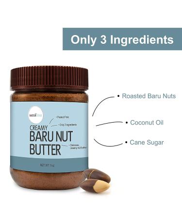 Naturtonix Baru Nut Butter - Peanut Free, Vegan & Kosher Certified, Creamy & Thick with Only 3 Ingredients, Gluten Free with 7g Protein - 11 Ounces - Buy Online on SooperMarket.com