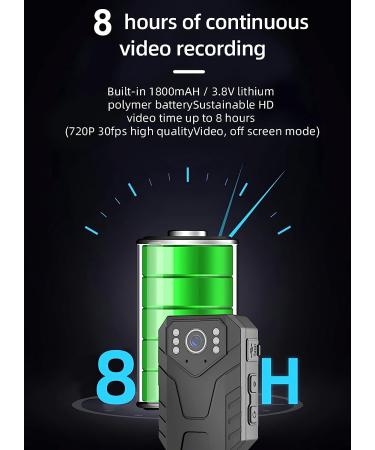 WEIIBDIE 1080P Police Body Camera with Auto Night Vision & LCD Display - Law Enforcement Video Recorder for Security Guards - 64G Card Included - Buy Online on SooperMarket.com
