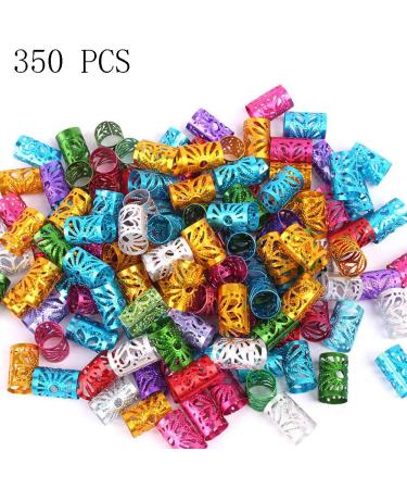 350 Pcs Dreadlocks Metal Hair Cuffs - 7 Colors Adjustable Braid Accessories for Stunning Hairstyles - Buy Online on SooperMarket.com