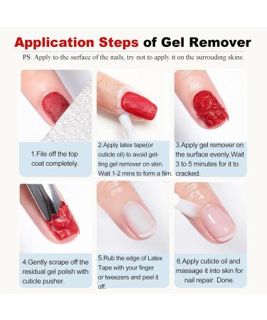 LOUINSTIC Gel Nail Polish Remover - Quick No Soak Gel Remover for Fast Nail Polish Removal | Professional Gel Polish Remover Kit - Buy Online on SooperMarket.com