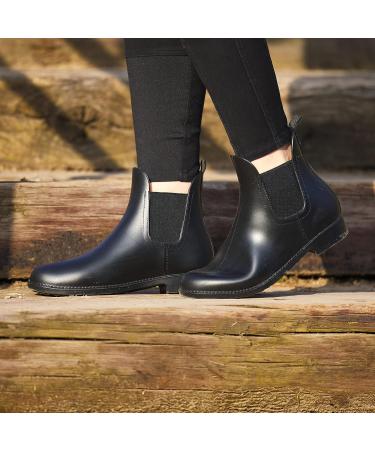 Horze Bonn Rubber Paddock Boots Black EU 42 - Durable and Stylish Horse Riding Footwear - Buy Online on SooperMarket.com