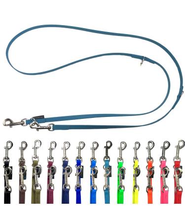 Biothane dog linen small dogs / large dogs adjustable 2m / 2.40m / 2.80m / 3.50m / 5m silver hook 9mm / 13m m / 16mm (5m x 13mm petrol) 5m x 13mm petrol
