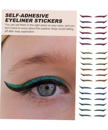 Mikinona Double Sided Tape 18 Pairs Anti Sweat Eyeliner Purple Duct Tape Adhesive Eye Line Strip Eyeliner Sticker Tool Man Eyes - Buy Online on SooperMarket.com