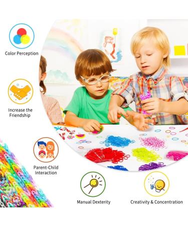 Inscraft 17500+ Rubber Loom Bands Kit with Blue Container - 28 Colors, 600 S-Clips, 352 Beads, 40 Cartoon Pendant - Bracelet Making Refill Set for Kids - Buy Online on SooperMarket.com