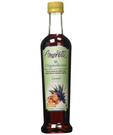 Amoretti Premium Organolicious Blue Agave Nectar, Caramel Flavored, 12.7 Fluid Ounce