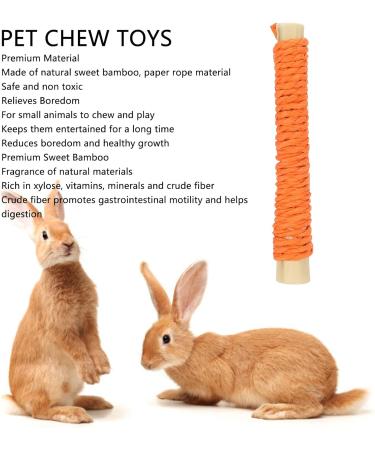 Pet Sweet Bamboo Sticks Rabbit Molar Sticks Promote Digestion 20pcs for Guinea Pig (Orange) - Buy Online on SooperMarket.com