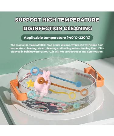 Calakono Spinner Sensor Toy for Toddlers | Safe Montessori Pull String Activity Toys for Travel | Child-Friendly Sliding and Dragging Toys in Pink - Buy Online on SooperMarket.com
