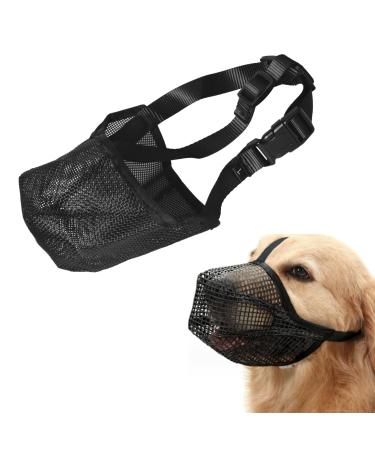 Professional muzzle for dogs breathable and adjustable network muzzle for large and medium -sized dogs to prevent bite injuries chewing and excessive barking (m)