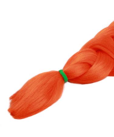 Buy MapofBeauty 3pcs Ombre Crochet Jumbo Braid Hair Extensions - Fluorescent Orange | Wholesale International Shipping - Buy Online on SooperMarket.com