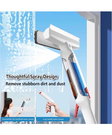 RRRYYYZZ 75'' Spray Window Squeegee for Home with 4-Section Extension Pole 4 in 1 Shower Squeeze for Glass Door and Tile Shower Squeegee for Tile Shower Walls with Sewage Collector and 5 Pads - Buy Online on SooperMarket.com