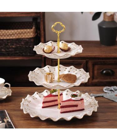 Fruit Basket Bowl Fruit Dish Three-Layer Fruit Plate Chinese Style Hollow Creative Ceramic Fruit Bowl Living Room Dining Room Kitchen Desktop Decor Candy Plate Fruit Bowls - Buy Online on SooperMarket.com