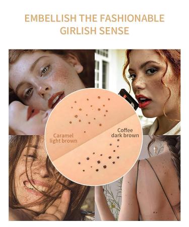 Sumeitang 2 Colors Liquid Freckle Pen - Natural Lifelike Face Fake Freckle Makeup - Waterproof Long Lasting Quick Dry Faux Freckles Pen - Light Brown & Dark Brown - Buy Online on SooperMarket.com