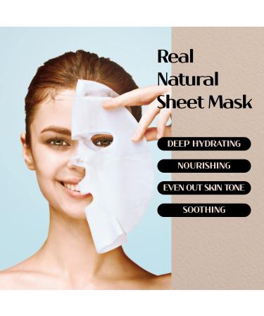 Varuza K-Beauty Blue Ampoule Sheet Mask (5 Pack) - EWG Verified, Non-GMO, Cruelty Free - Firming & Even Skin Tone - Made in Korea - Buy Online on SooperMarket.com
