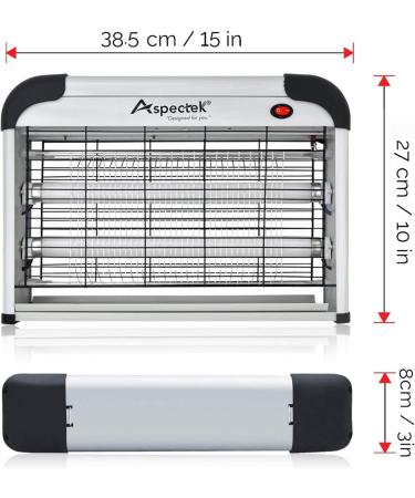 ASPECTEK Bug Zapper Powerful 20W Electronic Insect Indoor Zapper Fly Zapper-Indoor and Outdoor Use Including 2 Pack Replacement Bulbs - Buy Online on SooperMarket.com