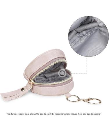 Nupaque Pacifier Cover with Clip | Travel Case & Zippered Holder for Girls | Pink Binky Clip Bag Capsule & Box - Buy Online on SooperMarket.com