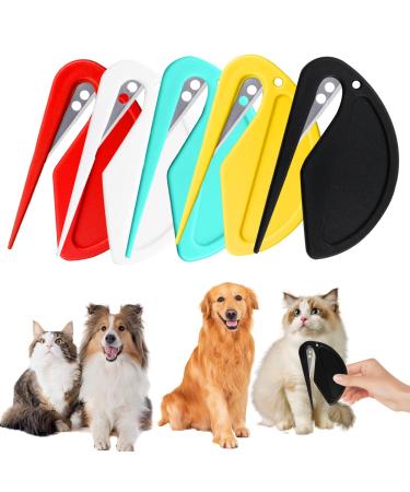 5 pieces of knot comb tool Pet Knotting Comb hair removal tool hair removal comb for cat dog pet combs pet needs to remove matted hair color
