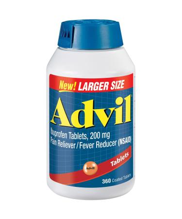 360 Advil Coated Tablets 200 Mg Pain Reliever