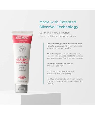 American Biotech Labs Advanced Healing Skin Cream - Natural Grapefruit Scent, 3.4 oz | Soothes & Nourishes Skin - Buy Online on SooperMarket.com