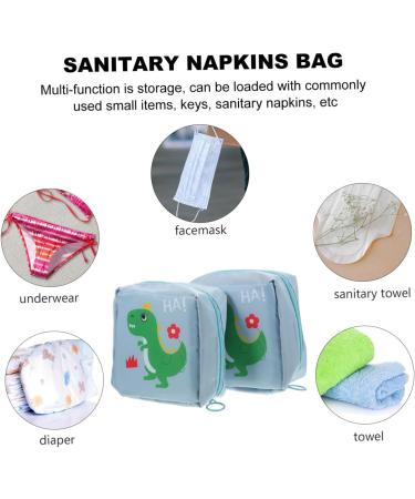 KALLORY Period Pad Pouch 2pcs | Aunt's Towel Storage Bag | Girly Decor Travel Wallet | Menstrual Pad Bag - Buy Online on SooperMarket.com