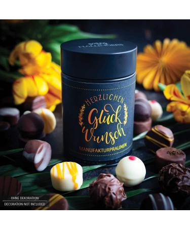Hallinger's Handmade Pralines - Alcohol-Free Cocoa Chocolate Gift Can | Perfect Mother's Day & Father's Day Ideas | 150g Gourmet Chocolates - Buy Online on SooperMarket.com