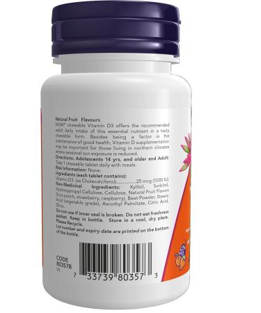 Now Vit D-3 1 000 IU Chewable 180 Loz - Buy Online on SooperMarket.com