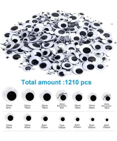 1210pcs Googly Wiggle Eyes Self Adhesive Craft Sticker - Multi Sizes 4mm to 25mm - DIY by ZZYI - Buy Online on SooperMarket.com