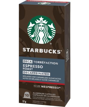 Starbucks by Nespresso Decaf Espresso Roast Nespresso Coffee Capsules Original Line Compatible 10 Nespresso Coffee Pods - Buy Online on SooperMarket.com