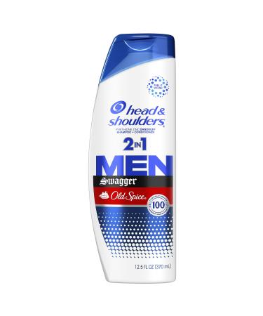 Head and Shoulders Mens 2 in 1 Dandruff Shampoo and Conditioner Anti-Dandruff Treatment Old Spice Swagger for Daily Use Paraben Free 12.5 oz