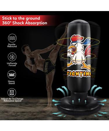 HITOP Punching Bag for Kids and Adults - Extra Large Heavy Duty Inflatable Boxing Bag with Stand - Perfect Karate Gift for Boys, Kids, and Men - Buy Online on SooperMarket.com