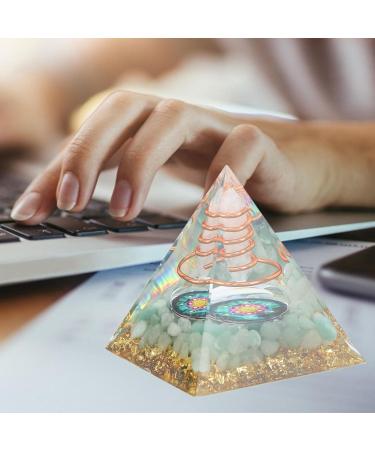 BORDSTRACT 6cm Energy Generator Orgonite Pyramid Healing Crystal Pyramid for Positive Energy Meditation Spiritual Awakening - Buy Online on SooperMarket.com