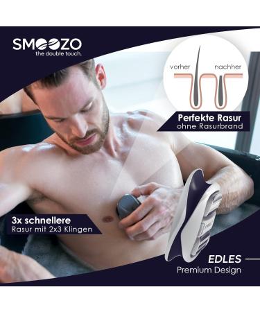 Buy SMOOZO Bundle Body Razor - Elegant Dark Blue with Design Tray & Cedar Care Oil | International Shipping Available - Buy Online on SooperMarket.com