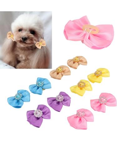 Agatige 20Pcs Dog Bows Small Dog Topknots Dog Hair Bows Dog Assesoriess Dog Bows Grooming with Rubber Band Puppy Hair Bows Cute Pet Small Hair Bowknot Grooming Accessories - Buy Online on SooperMarket.com