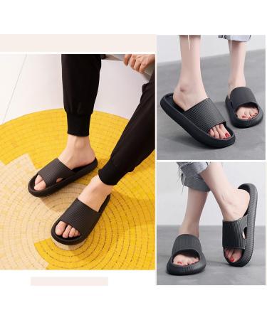 Calish Cozislides Bathing Shoes for Men & Women - Original Cloudyzz Slide-Resistant Flip-Flops Summer Slippers Indoor/Outdoor 38/39 EU - Black - Buy Online on SooperMarket.com