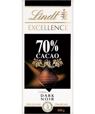 Lindt EXCELLENCE 70% Cacao Dark Chocolate Bar 100 Grams & No Sugar Added Dark Chocolate Bar 100 Grams - Buy Online on SooperMarket.com