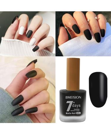Black Nail Polish Matte Nail Polish 7 Days Long Lasting Nail Polish Quick Dry Nail Gel Polish Natural Non Toxic Nail Varnish DIY Nail Art at Home - Buy Online on SooperMarket.com