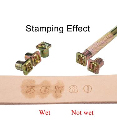 Yoption 10 Piece Leather Stamping Tool Set with Number 0-8 Stamps 13mm + Stamping Handle - Ideal for Leather Craft - Buy Online on SooperMarket.com