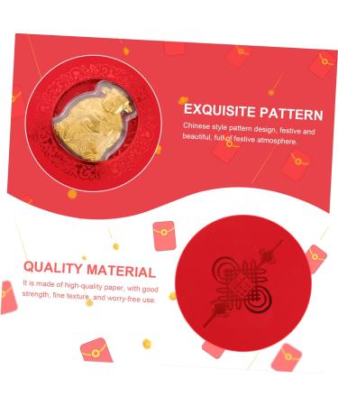 Didiseaon 18 Pcs Red Envelope Wedding Hongbao Lucky Money Envelopes Red Money Packets Chinese Lai See Wedding Gift Card Red Packet for New Year New Year Items Christmas Imitation Gold Leaf - Buy Online on SooperMarket.com