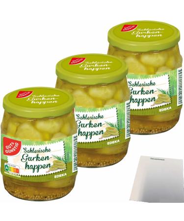 Good&Cheap Silesian Cucumber Bites 3-Pack (3x530g Jar) + usy Block