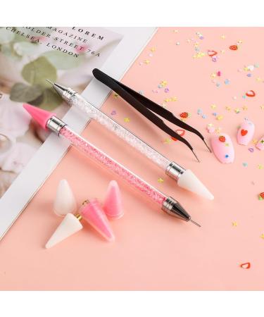WLLHYF Rhinestone Picker Dotting Pen 7 Pcs Acrylic Crystal Rhinestones Applicator Wax Head Tip Pencil Picker Dotting Pen DIY Nail Art Decoration Tool for Nails - Buy Online on SooperMarket.com