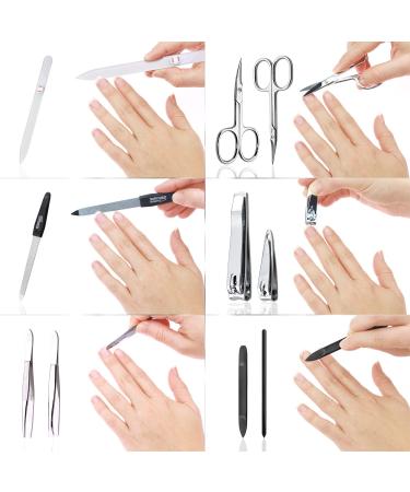 Marqus Solingen 12-Piece Manicure Pedicure Set in Real Leather Etui | Complete Hand & Foot Care - Perfect for Parties - Red - Buy Online on SooperMarket.com