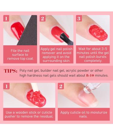 Saviland Gel Nail Polish Remover Kit - 2*15ML Strawberry Cuticle Oil Included - Quick & Easy Gel Polish Removal - Moisturizing & Soothing Formula - Pink Gel Nail Polish Remover - Buy Online on SooperMarket.com