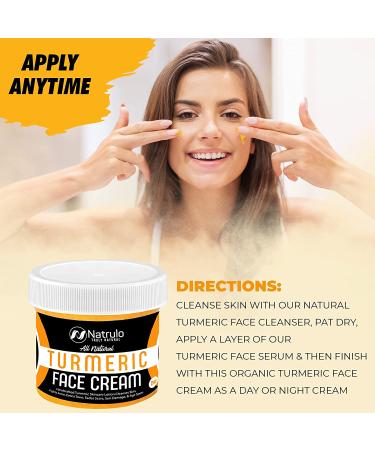 Natrulo Turmeric Face Cream for Face & Body - Natural Skin Brightening Lotion - USA Made 2 Oz - Buy Online on SooperMarket.com